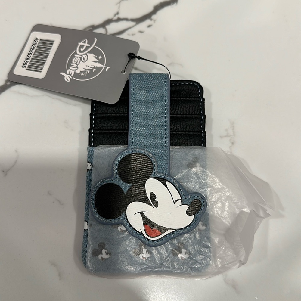 Disney Parks - Credit Card Holder - Mickey Mouse - Denim. Brand New